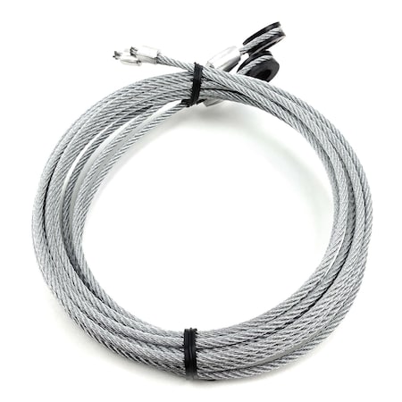 Fleet Engineers Cable Set, Roll-Up Door, 115.00 In. Cable, 7/16 Cable Eye, 7 X 7 Galvanized 025-01057